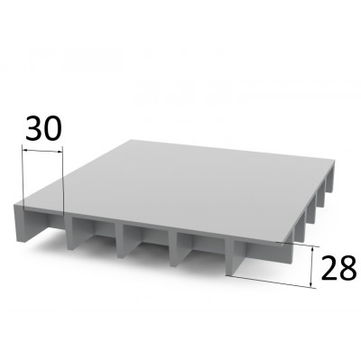 Lasikuitulattia P25 30 x 30 mm